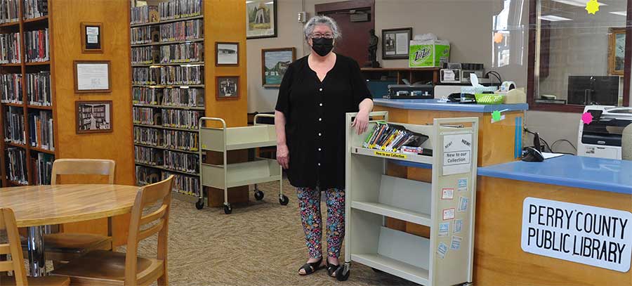 Gail Spragins is ready to receive visitors once again.